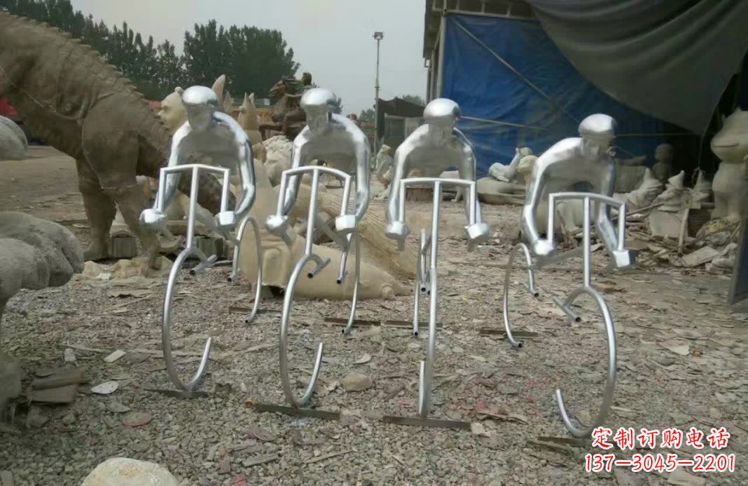 周口不锈钢自行车雕塑——美丽的自行车文化精神