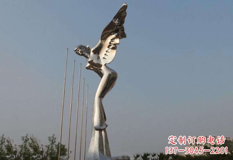 周口不锈钢天使雕塑精美而优雅