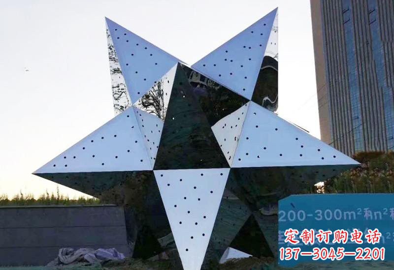周口不锈钢五角星雕塑精致的艺术品
