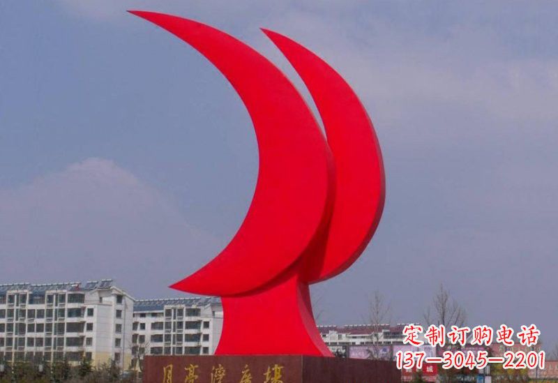 周口精美的不锈钢月亮雕塑
