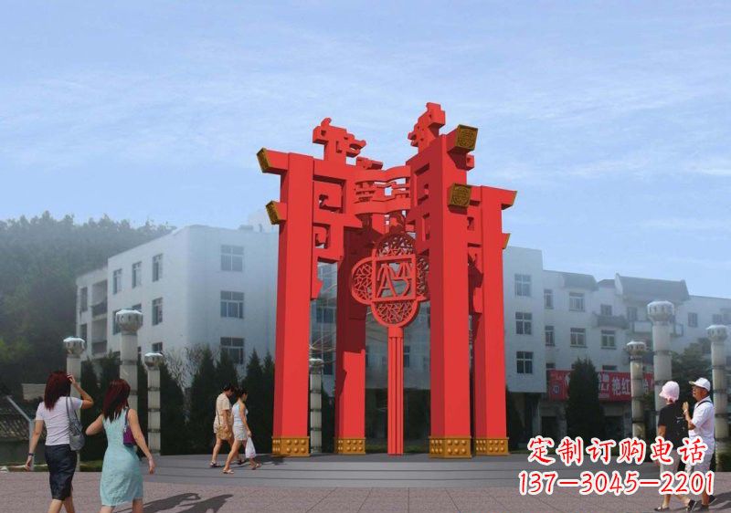 周口不锈钢灯笼雕塑——点亮城市美景