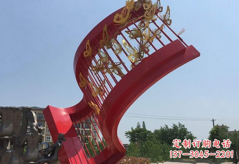 周口不锈钢蝴蝶灵动的艺术雕塑