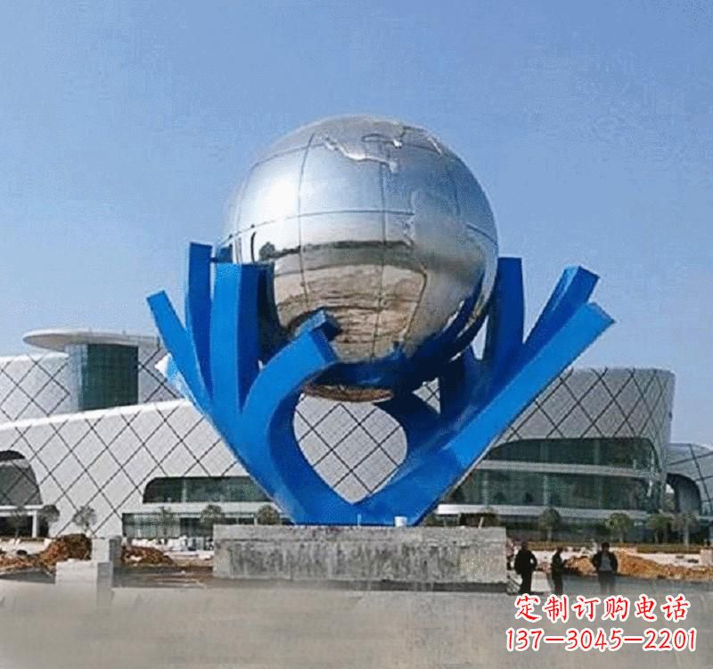 周口不锈钢地球雕塑缔造绿色家园