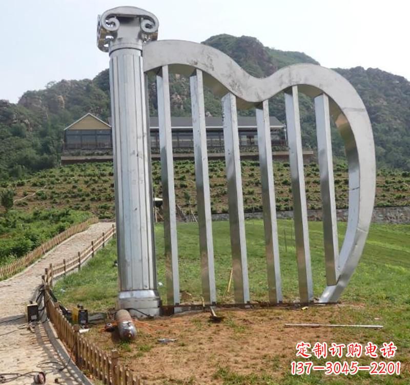 周口不锈钢竖琴雕塑——雕塑艺术的精粹