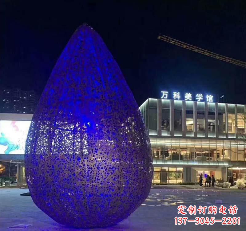 周口不锈钢水滴雕塑-自然之美