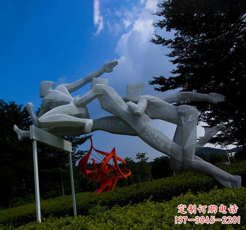 周口不锈钢中的运动员雕塑