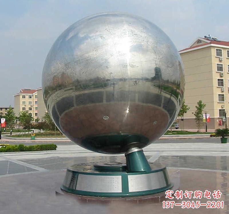 周口不锈钢地球雕塑现代艺术的精美结合