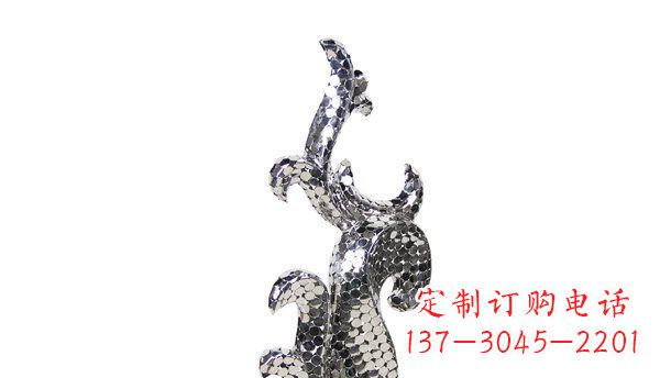 周口不锈钢海豚抽象雕塑精致的海洋之美