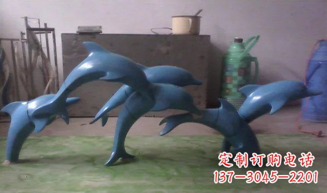 周口不锈钢海豚雕塑精致的艺术品