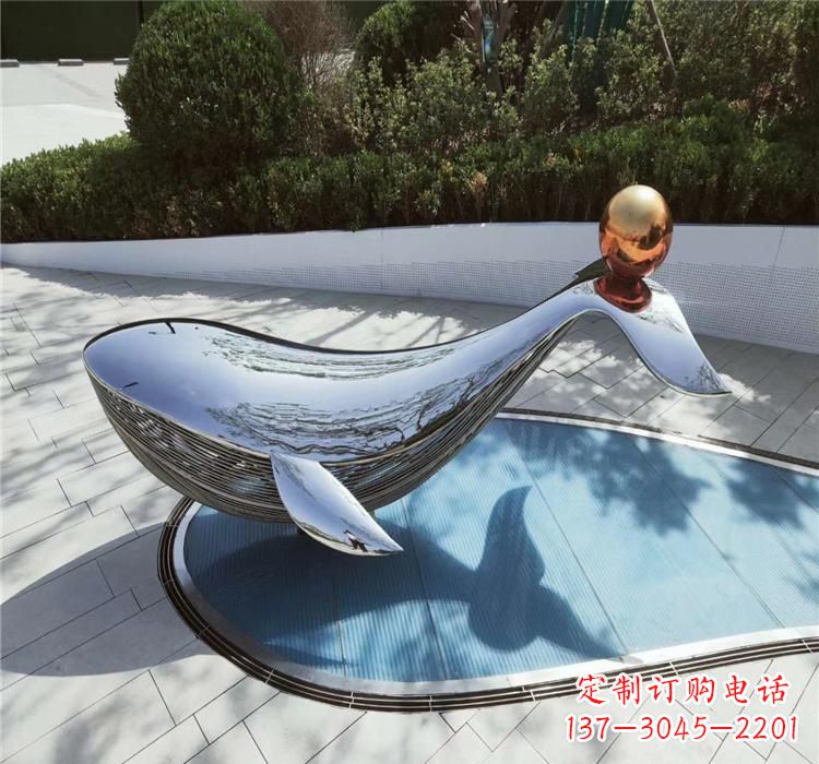 周口不锈钢海豚精美的雕塑作品
