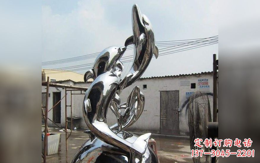 周口海豚之美——不锈钢海豚雕塑