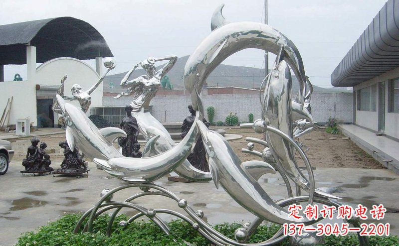 周口不锈钢海豚的灵动嬉戏