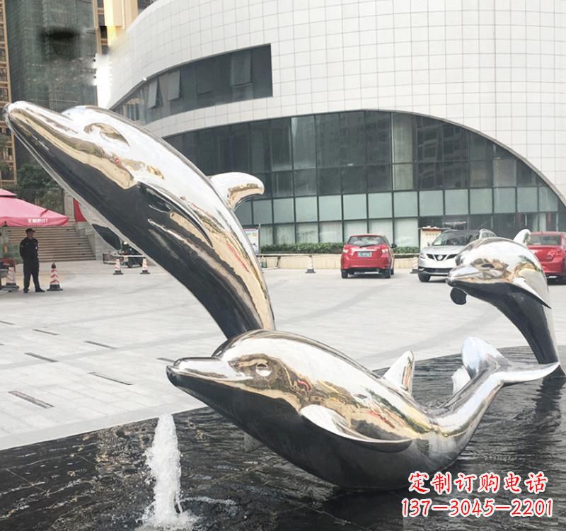 周口不锈钢海豚雕塑艺术与美的结合