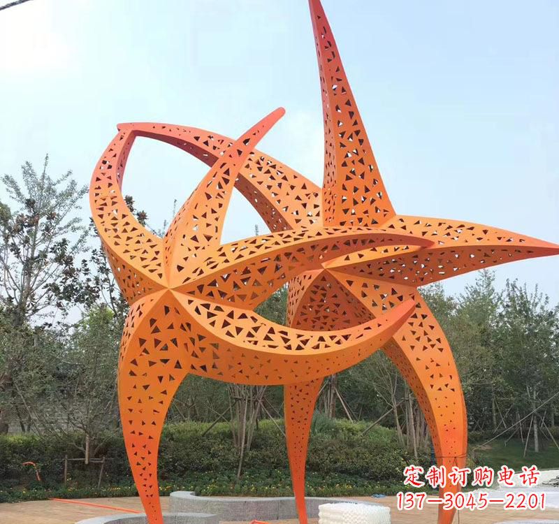 周口不锈钢海星海洋动物雕塑——美丽的海洋艺术