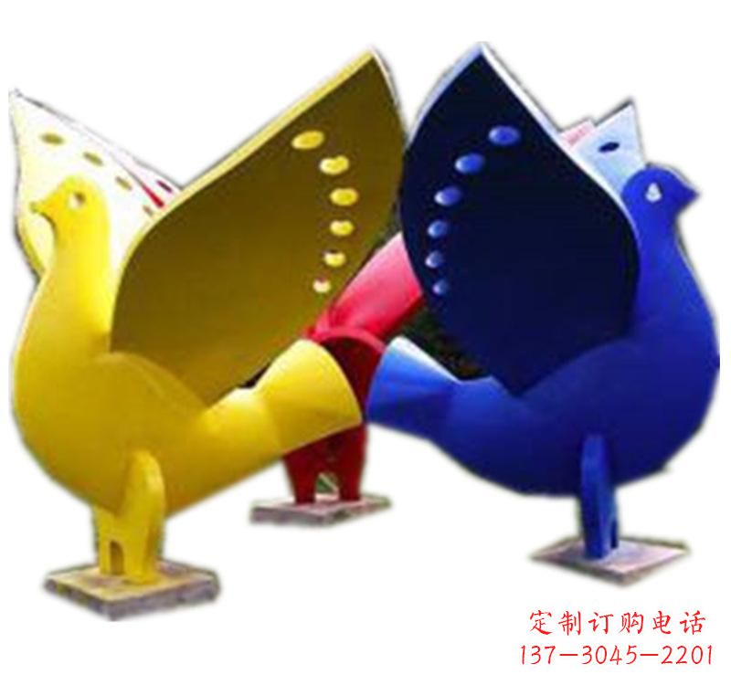 周口不锈钢制作的和平鸽雕塑