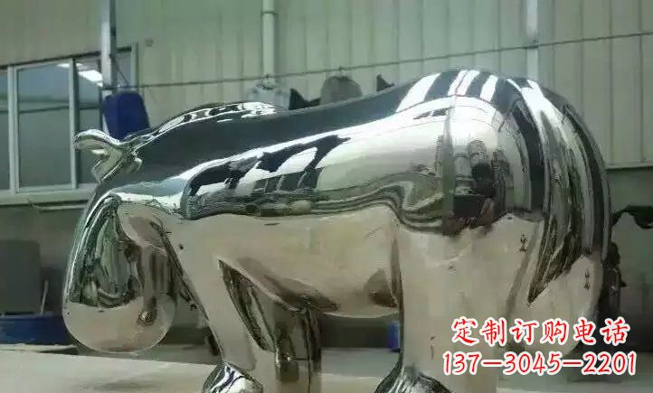 周口不锈钢河马雕塑一种新颖的艺术形式