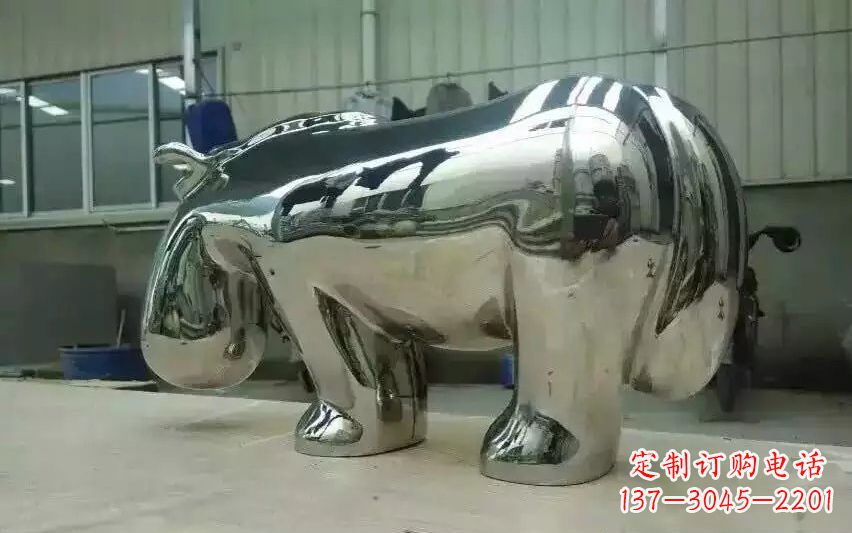 周口不锈钢河马雕塑美观耐用的艺术品
