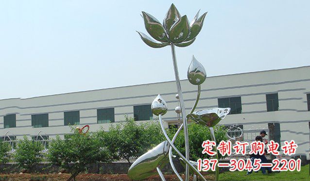周口不锈钢荷花雕塑