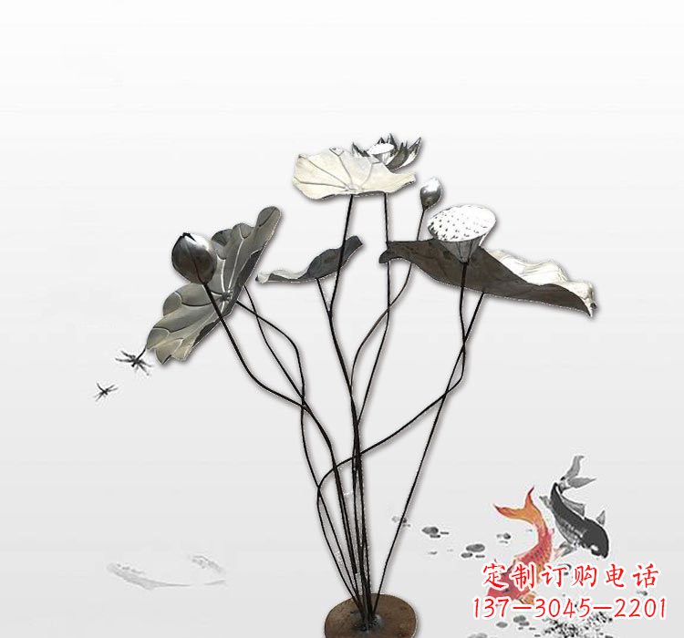 周口不锈钢荷叶雕塑艺术的精美结合