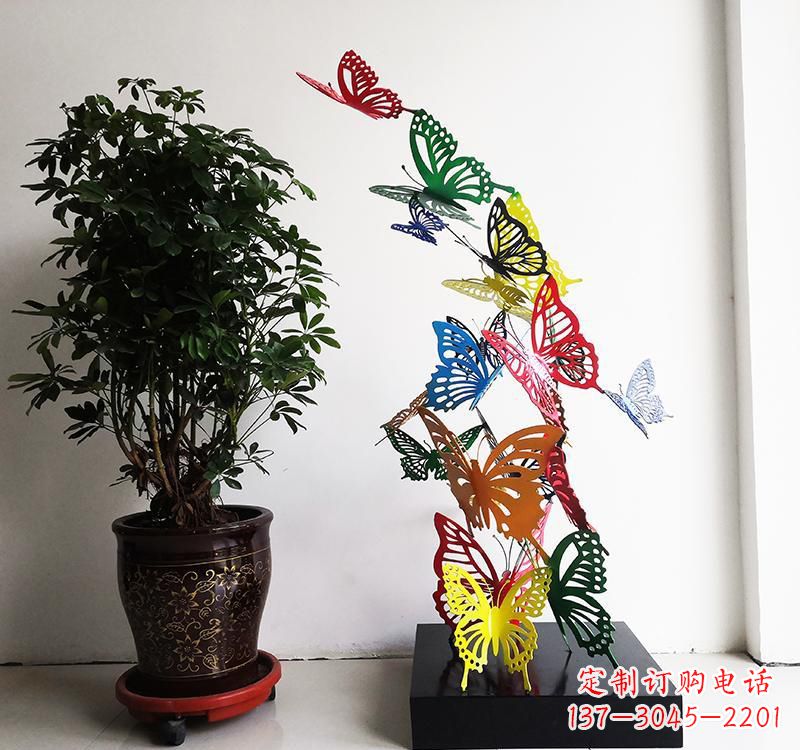 周口不锈钢蝴蝶雕塑精美的艺术品