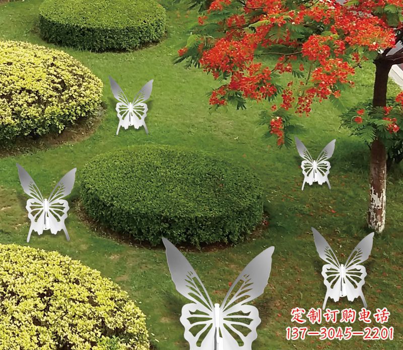 周口灵动飞舞不锈钢蝴蝶雕塑