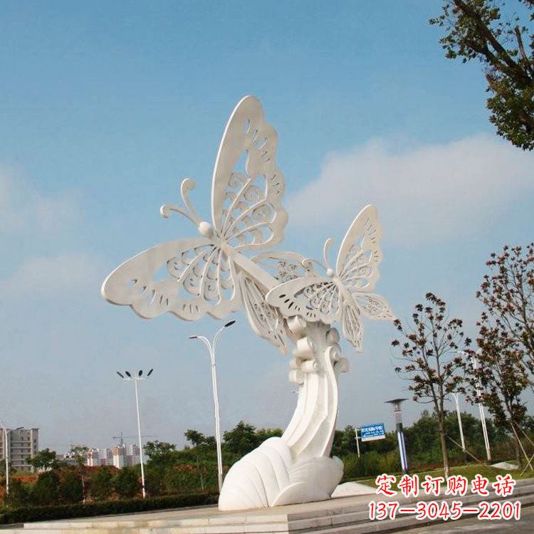 周口不锈钢蝴蝶雕塑——美丽传递自然之美