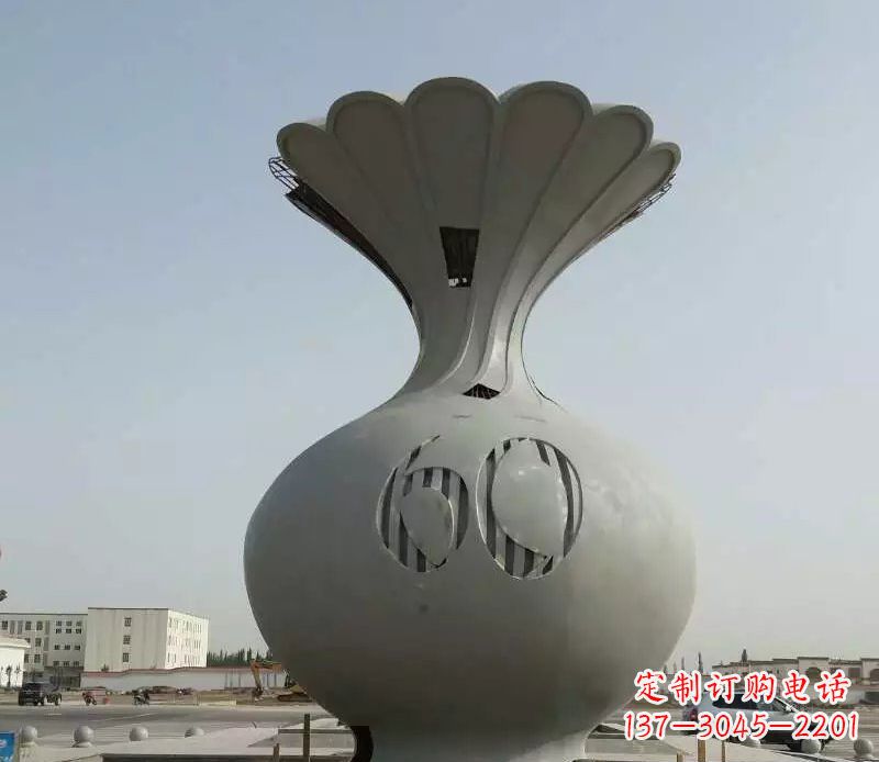 周口精美不锈钢花篮雕塑