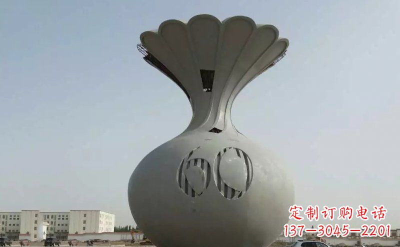 周口不锈钢花篮雕塑精美绝伦