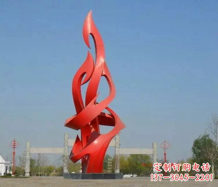 周口火苗雕塑点缀城市景观
