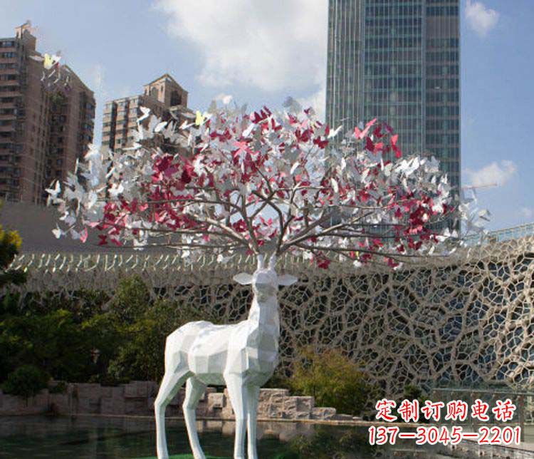 周口不锈钢梅花鹿雕塑艺术的精美结晶
