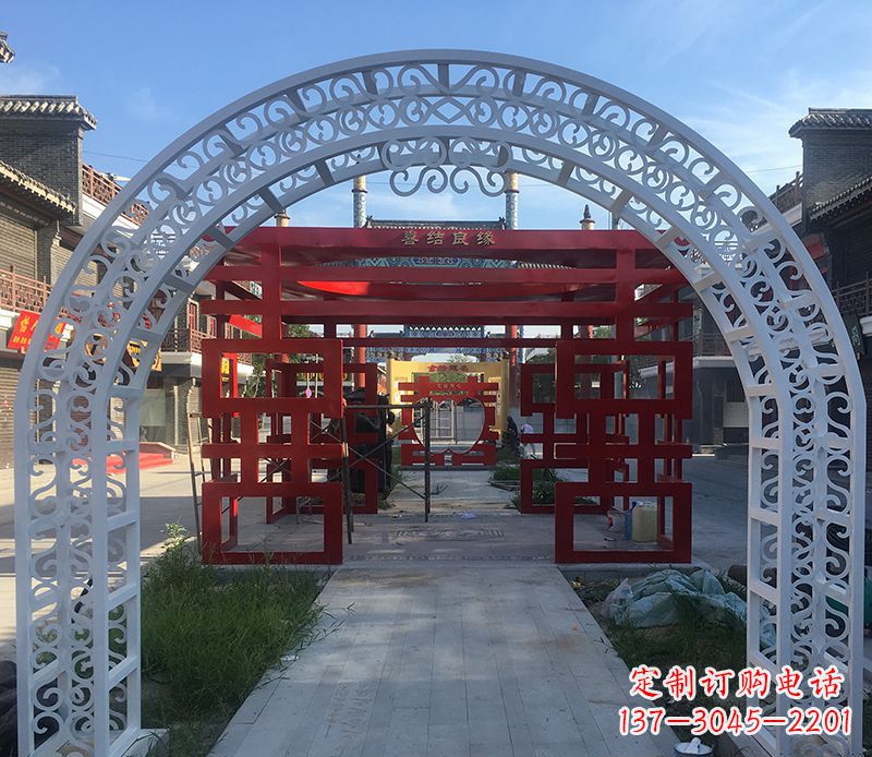 周口不锈钢拱门雕塑——精美绝伦