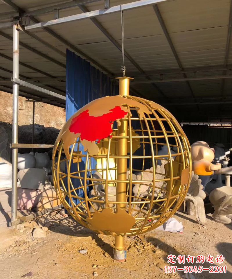 周口不锈钢地球仪雕塑一个令人惊叹的艺术作品