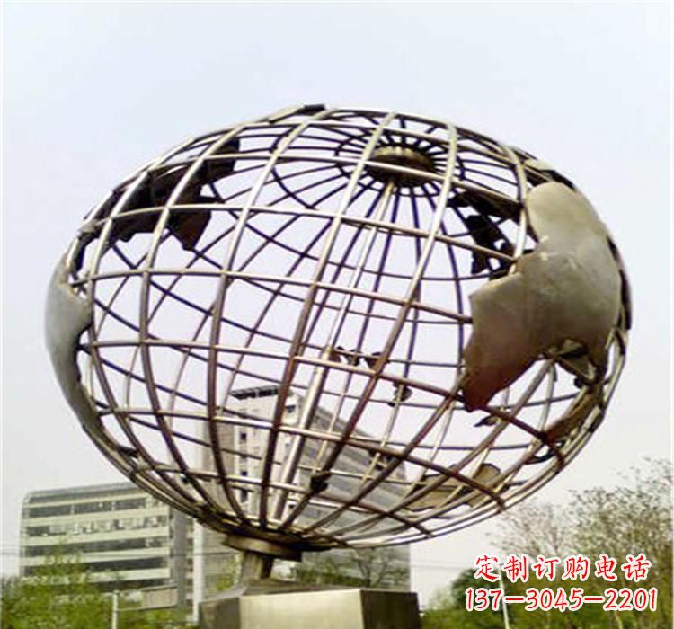 周口不锈钢地球仪雕塑让美景永恒
