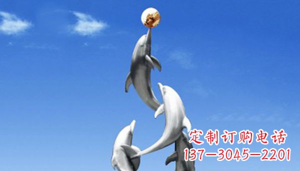 周口不锈钢海豚雕塑——精美的海洋艺术