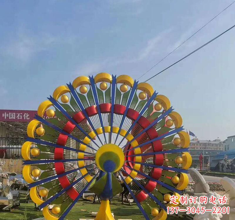 周口不锈钢孔雀雕塑艺术的精美表达
