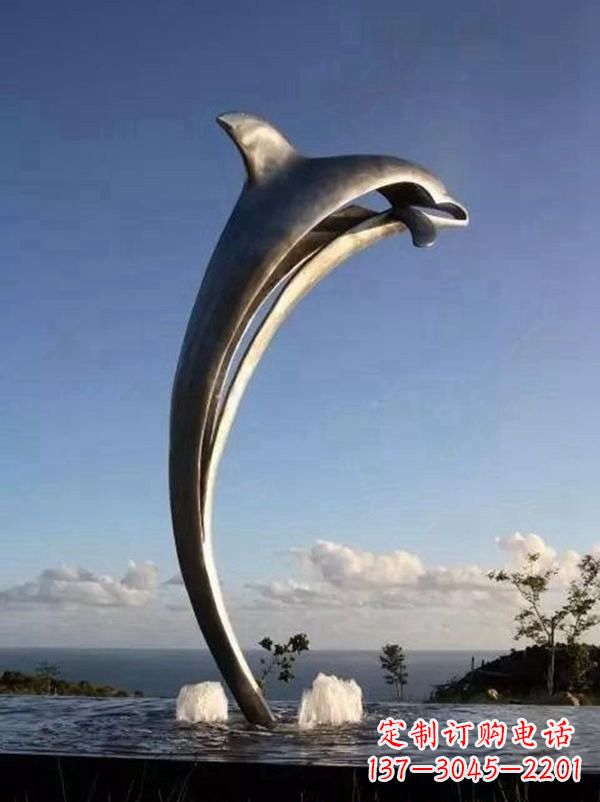 周口不锈钢海豚雕塑让游客流连忘返