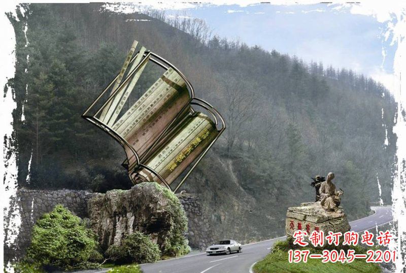 周口神农本草经竹简雕塑——传承中华文化精髓