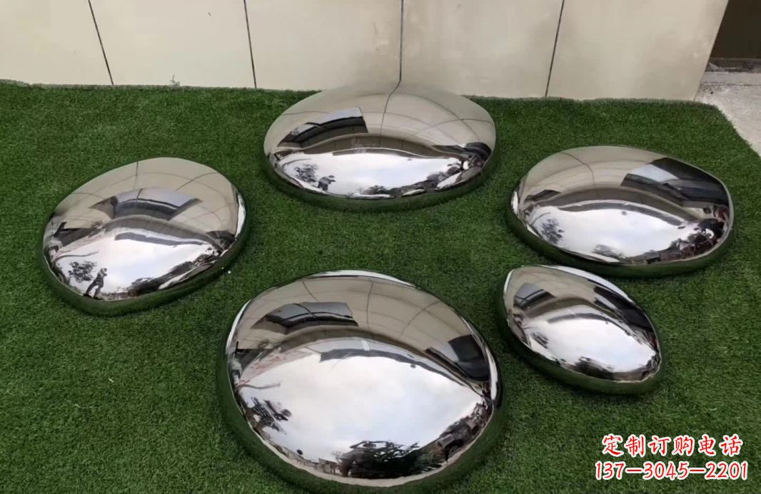 周口精致灵动的不锈钢鹅卵石雕塑