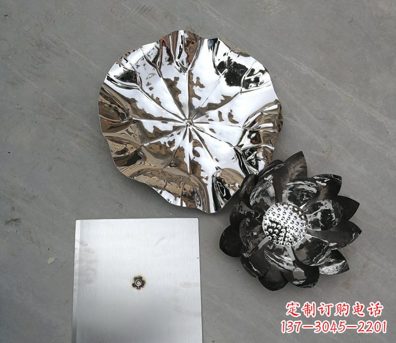 周口不锈钢荷叶公园景观雕塑