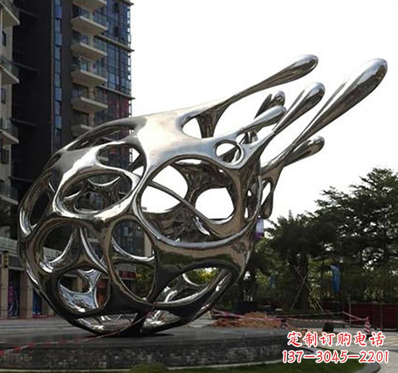 周口不锈钢镜面火龙果雕塑精致的艺术瑰宝