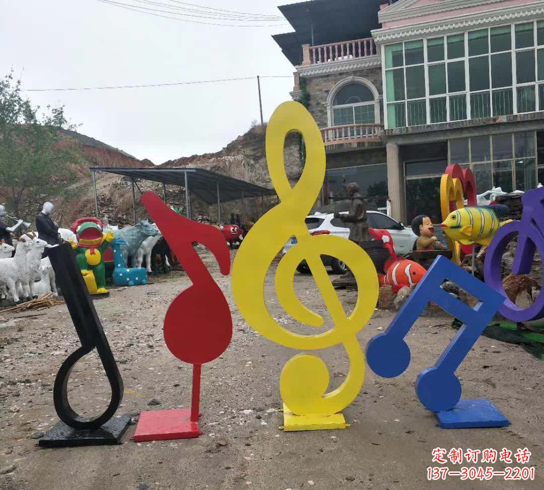 周口不锈钢烤漆音符雕塑