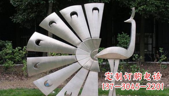 周口不锈钢孔雀雕塑—景观中的瑰宝