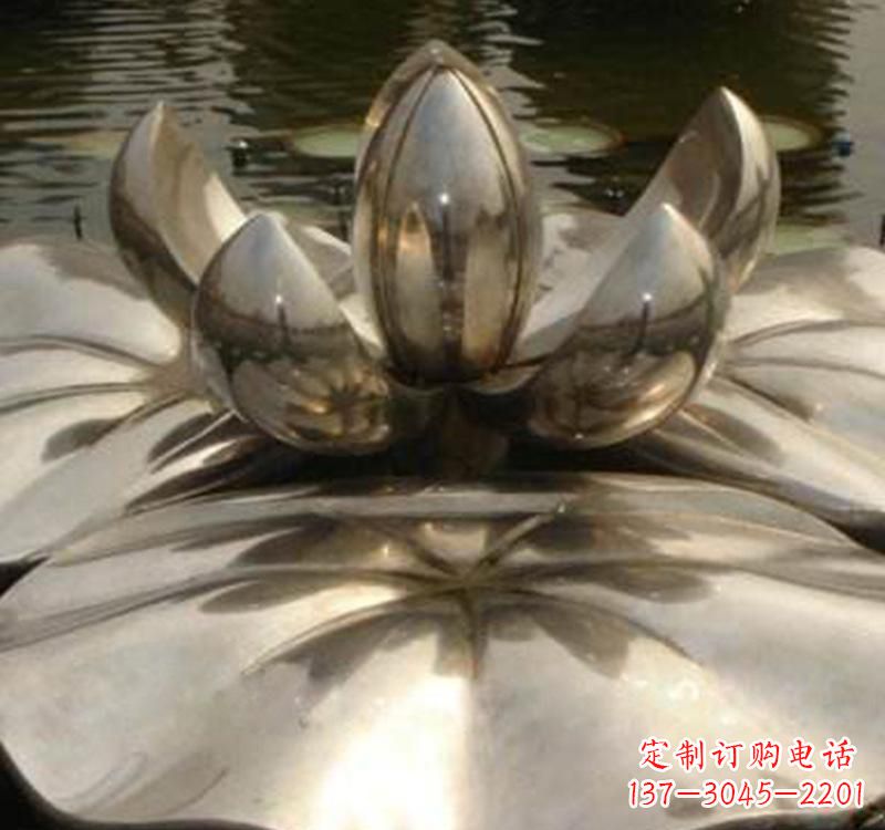 周口不锈钢莲花喷泉雕塑艺术结合新技术