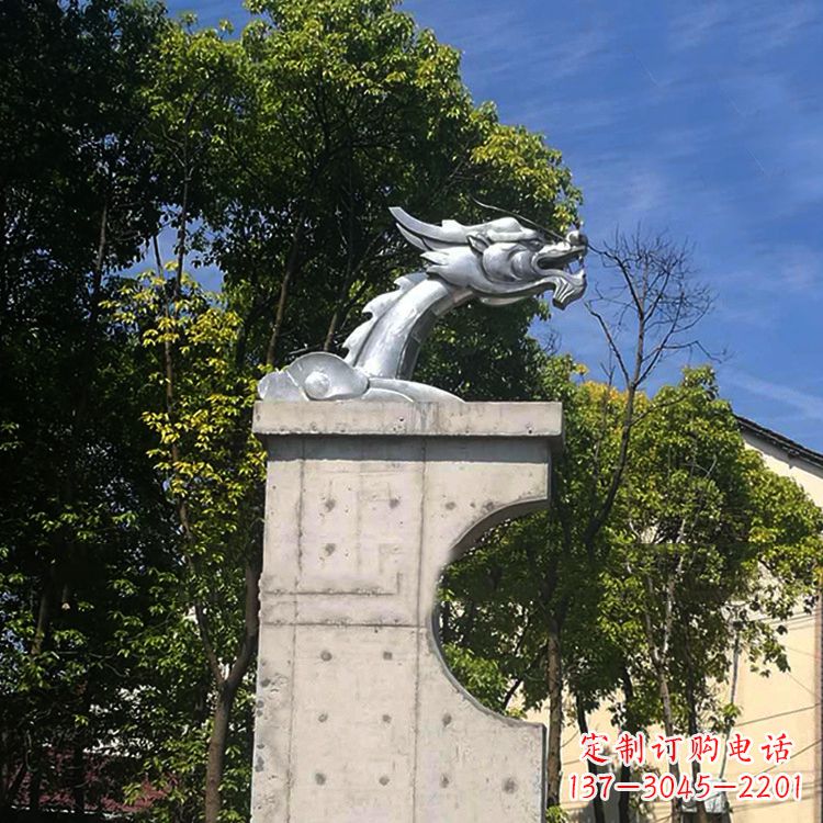 周口不锈钢龙雕塑——传承中华文化精髓