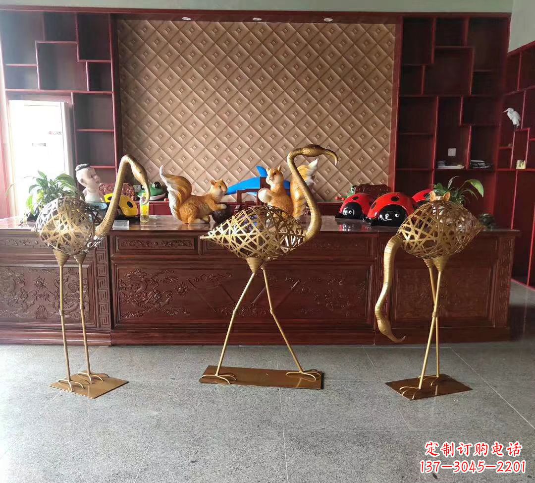 周口不锈钢火烈鸟雕塑——熠熠生辉