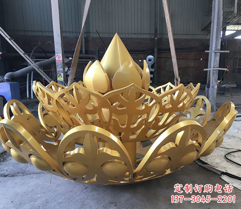 周口不锈钢莲花雕塑精美绝伦