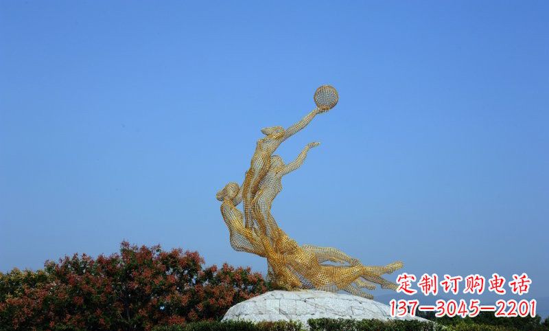 周口精致的不锈钢女排雕塑