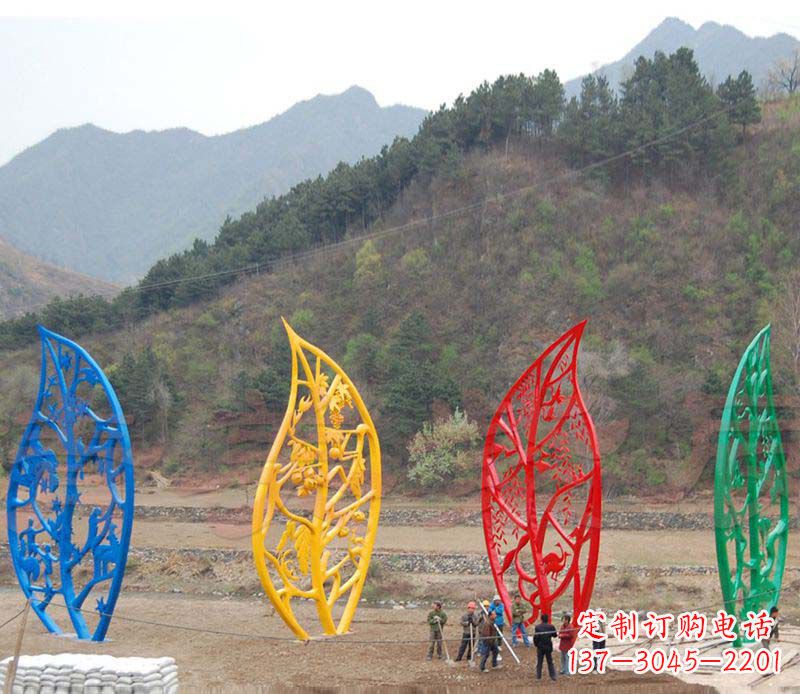 周口不锈钢镂空树叶景观雕塑精美绝伦