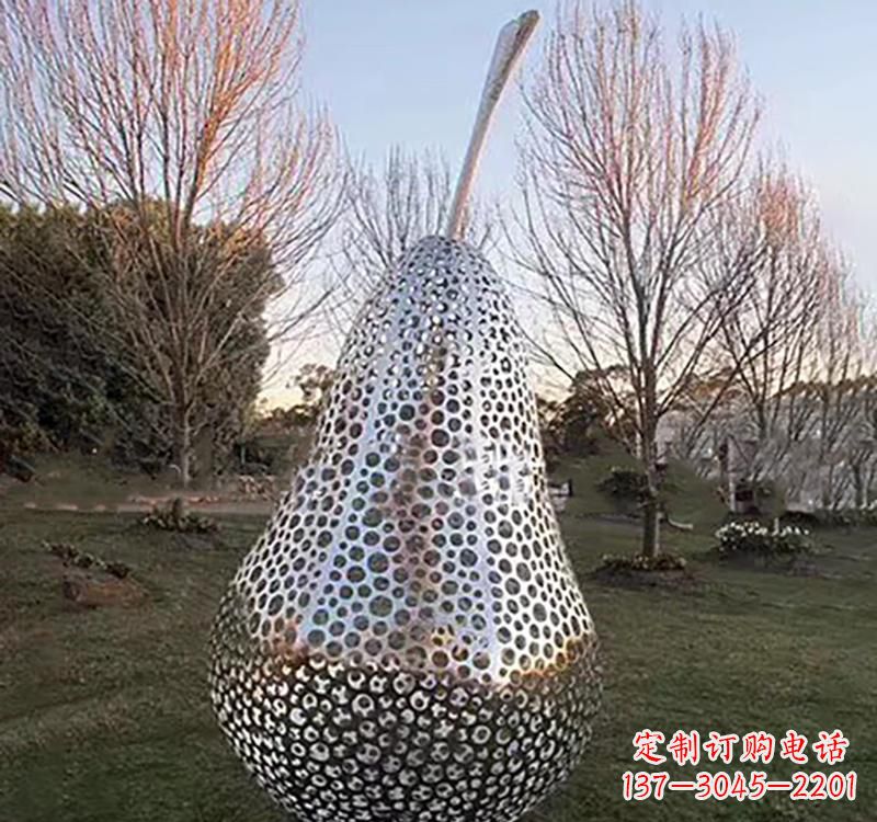 周口不锈钢镂空水果雕塑精美绝伦