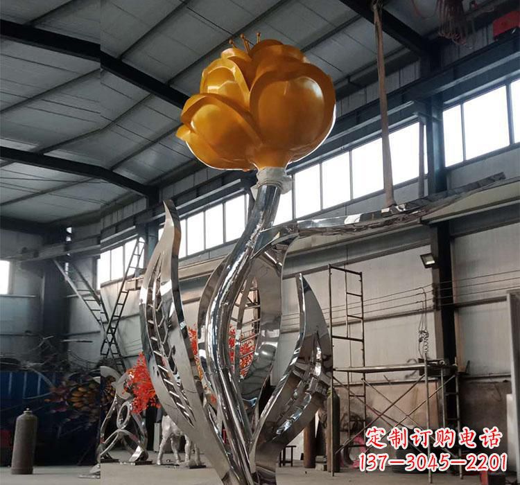 周口不锈钢玫瑰花雕塑一款非凡的艺术品